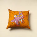 Orange - cotton hand batik cushion cover (18 x 18 in) 44