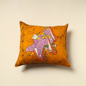 Orange - cotton hand batik cushion cover (18 x 18 in) 44