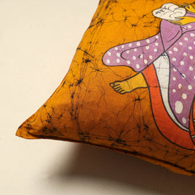 Orange - cotton hand batik cushion cover (18 x 18 in) 44