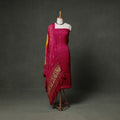 Kutch Bandhani Tie-Dye Modal Silk Unstitched Dress Material Suit Set 26