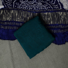 Kutch Bandhani Tie-Dye Modal Silk Unstitched Dress Material Suit Set 29