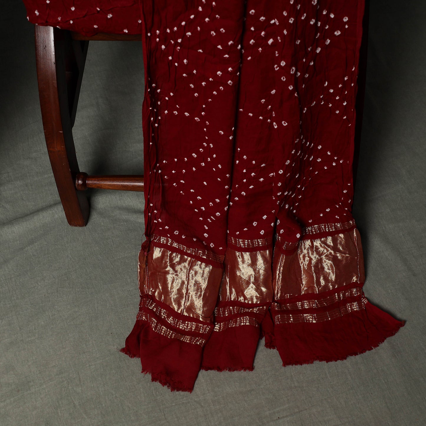 Kutch Bandhani Tie-Dye Modal Silk Unstitched Dress Material Suit Set 30
