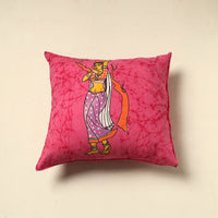 Pink - Pure Cotton Hand Batik Cushion Cover (18 x 18 in) 66