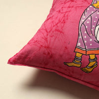 Pink - Pure Cotton Hand Batik Cushion Cover (18 x 18 in) 66