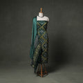 Kutch Bandhani Tie-Dye Modal Silk Unstitched Dress Material Suit Set 34