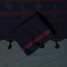 Handwoven Tangaliya Cotton 3pc Unstitched Dress Material Suit Set 02