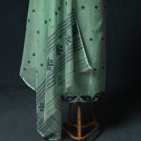Phulia Jamdani Silk Cotton 2pc Unstitched Dress Material Kurta Set 01