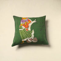 Green - Pure Cotton Hand Batik Cushion Cover (18 x 18 in) 89