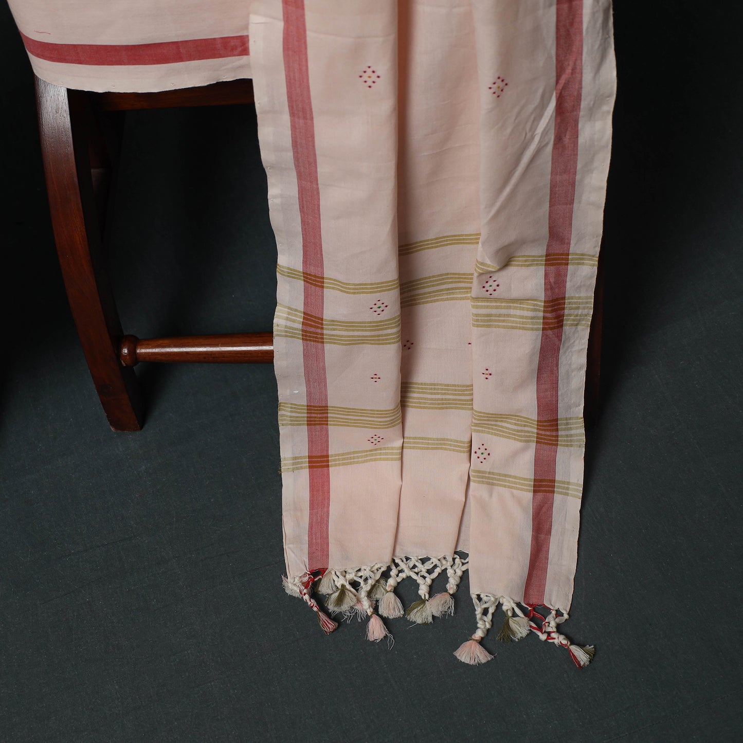 Handwoven Tangaliya Cotton 3pc Unstitched Dress Material Suit Set 05