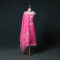 Phulia Jamdani Silk Cotton 2pc Unstitched Dress Material Kurta Set 03