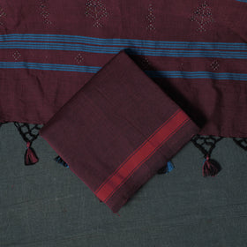 Handwoven Tangaliya Cotton 3pc Unstitched Dress Material Suit Set 06