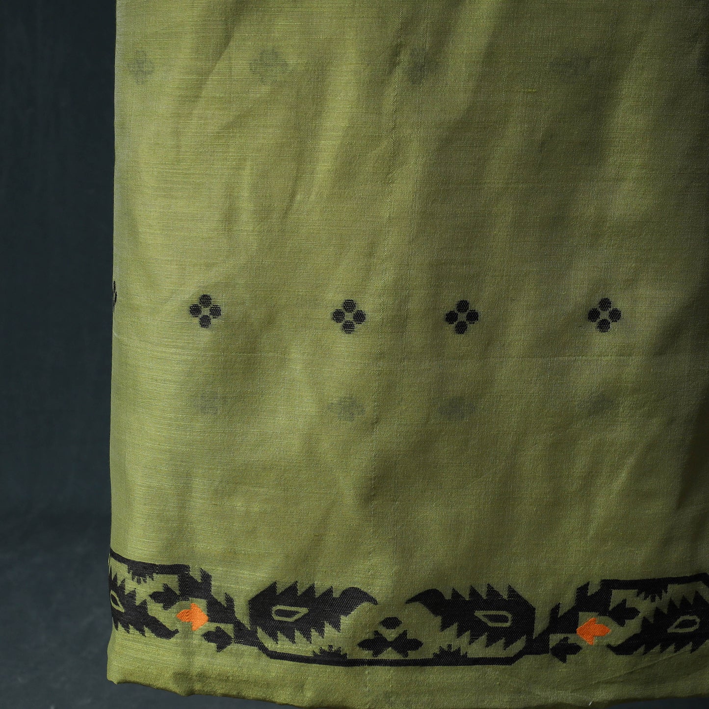 Phulia Jamdani Silk Cotton 2pc Unstitched Dress Material Kurta Set 04