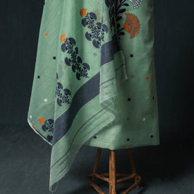 Phulia Jamdani Silk Cotton 2pc Unstitched Dress Material Kurta Set 06