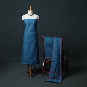 Handwoven Tangaliya Cotton 3pc Unstitched Dress Material Suit Set 09