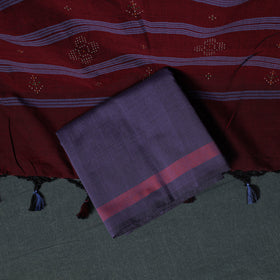 Handwoven Tangaliya Cotton 3pc Unstitched Dress Material Suit Set 10