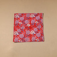 Floral Block Print Cotton Hand Embroidery Table Napkin 03