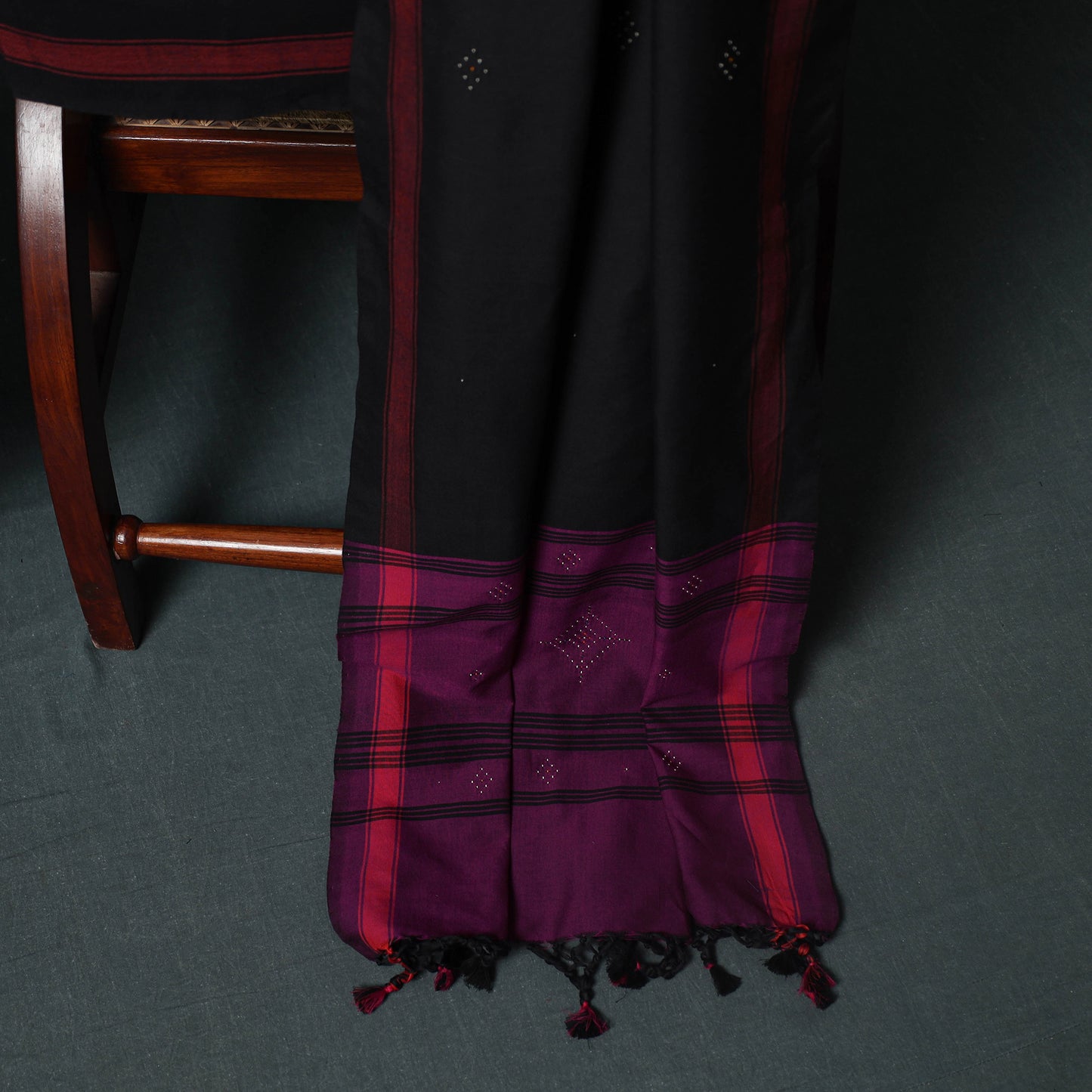 Handwoven Tangaliya Cotton 3pc Unstitched Dress Material Suit Set 11