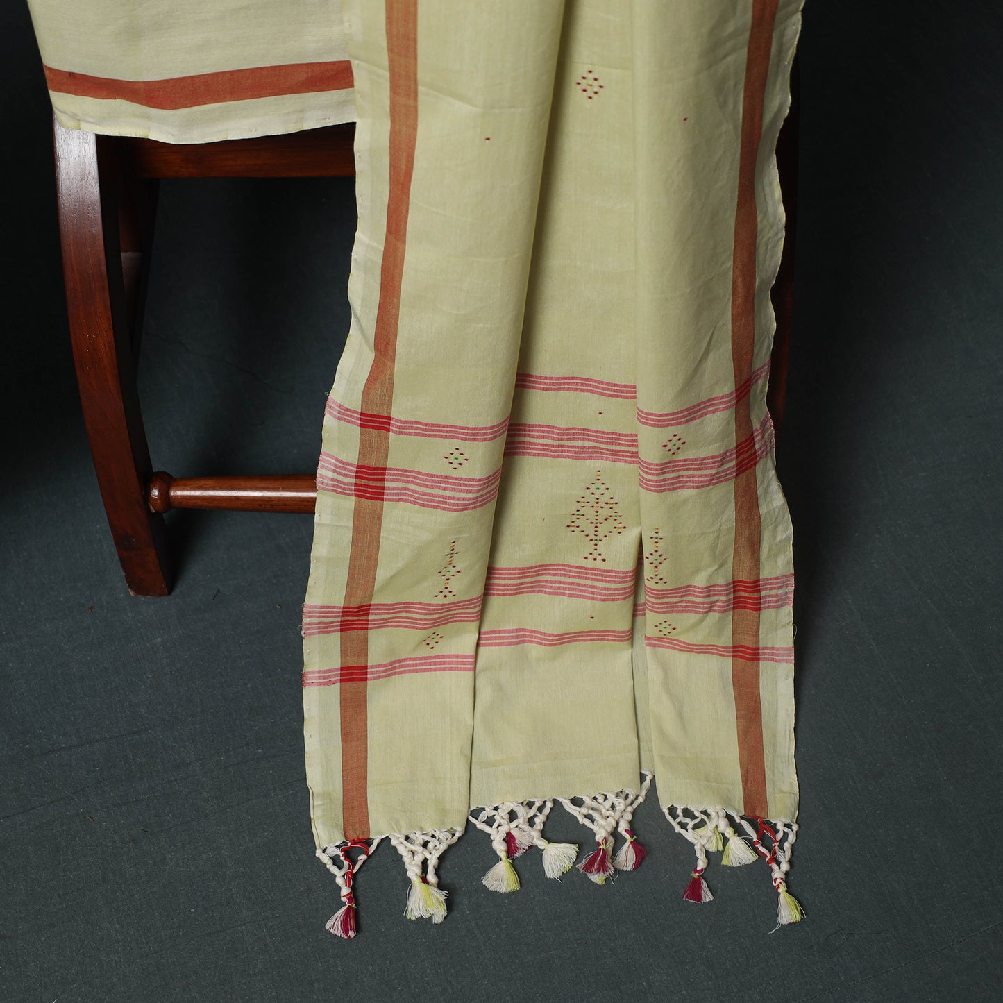 Handwoven Tangaliya Cotton 3pc Unstitched Dress Material Suit Set 13