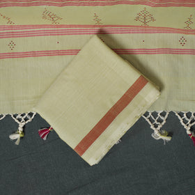 Handwoven Tangaliya Cotton 3pc Unstitched Dress Material Suit Set 13