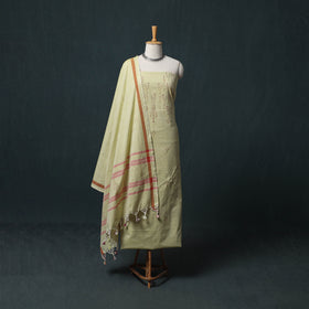 Handwoven Tangaliya Cotton 3pc Unstitched Dress Material Suit Set 13