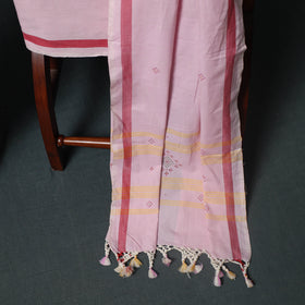 Handwoven Tangaliya Cotton 3pc Unstitched Dress Material Suit Set 14