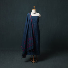 Handwoven Tangaliya Cotton 3pc Unstitched Dress Material Suit Set 15