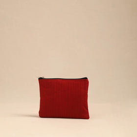 Red - handmade cotton utility pouches (set of 3) 08