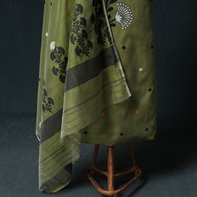 Phulia Jamdani Silk Cotton 2pc Unstitched Dress Material Kurta Set 18