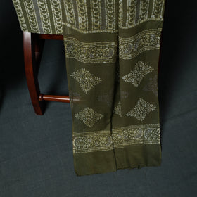 Kutch Hand Block Batik Print Cotton 3pc Unstitched Dress Material Suit Set 03