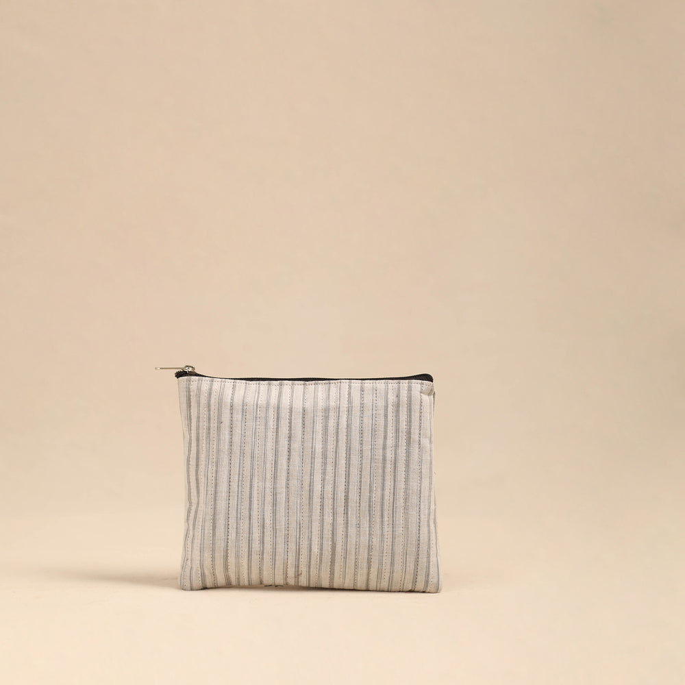 White - Handmade Cotton Utility Pouches (Set of 3) 18