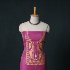 Phulia Jamdani Silk Cotton 2pc Unstitched Dress Material Kurta Set 23