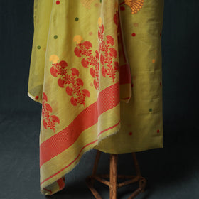 Phulia Jamdani Silk Cotton 2pc Unstitched Dress Material Kurta Set 24