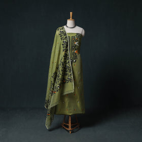 Phulia Jamdani Silk Cotton 2pc Unstitched Dress Material Kurta Set 25