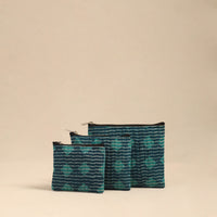 Green - Handmade Cotton Utility Pouches (Set of 3) 23