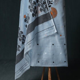 Phulia Jamdani Silk Cotton 2pc Unstitched Dress Material Kurta Set 28