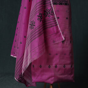 Phulia Jamdani Silk Cotton 2pc Unstitched Dress Material Kurta Set 32