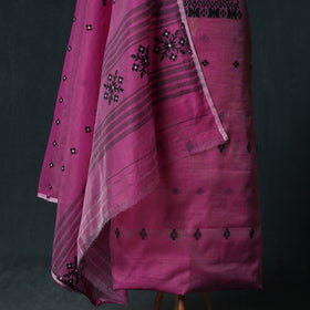 Phulia Jamdani Silk Cotton 2pc Unstitched Dress Material Kurta Set 32
