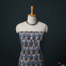 Kutch Hand Block Batik Print Cotton 3pc Unstitched Dress Material Suit Set 18