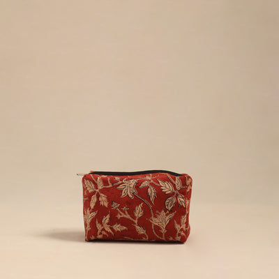 Red - Handmade Cotton Toiletry Pouch 11