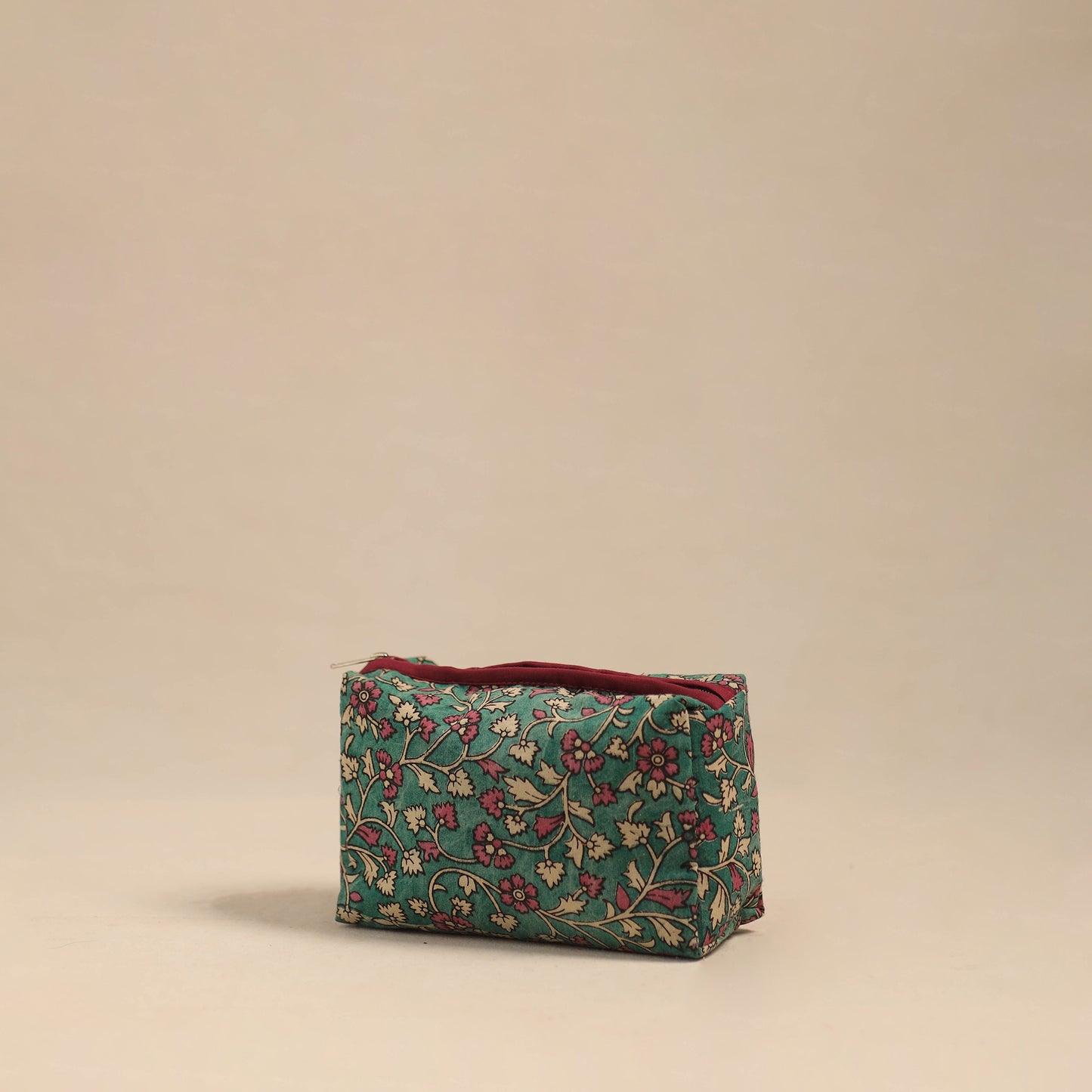 Green - Handmade Cotton Toiletry Pouch 12