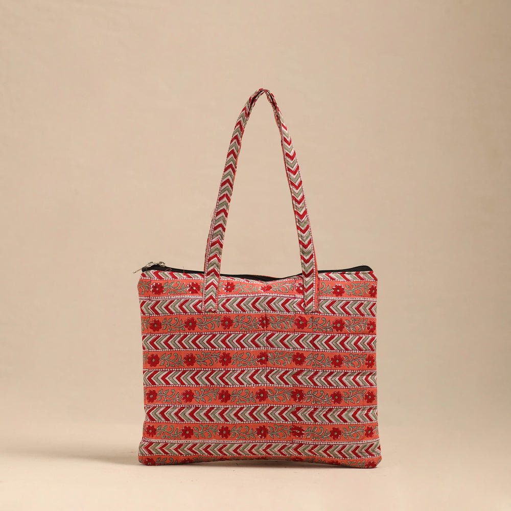 Handmade Quilted Cotton Hand Bag 07