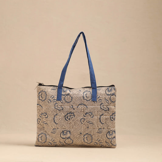 Beige - Handmade Quilted Cotton Hand Bag 09