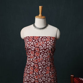 Kutch Hand Block Batik Print Cotton 3pc Unstitched Dress Material Suit Set 28