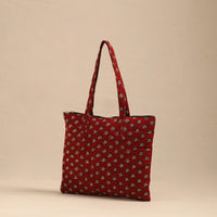 Red - Handmade Quilted Cotton Hand Bag 13