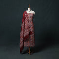 Kutch Hand Block Batik Print Cotton 3pc Unstitched Dress Material Suit Set 28