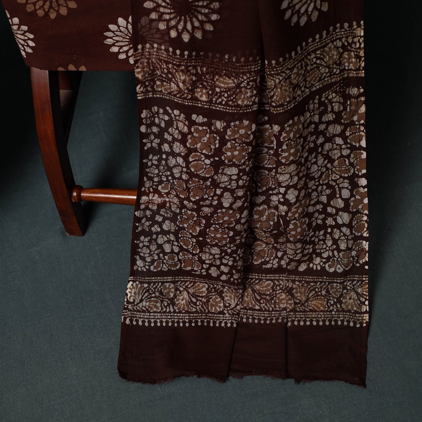 Kutch Hand Block Batik Print Cotton 3pc Unstitched Dress Material Suit Set 29