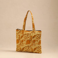 Yellow - Handmade Quilted Cotton Hand Bag 18