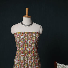 Sanganeri Hand Block Print Cotton Unstitched Dress Material Suit Set 01