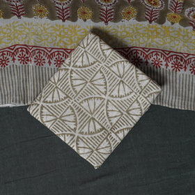 Sanganeri Hand Block Print Cotton Unstitched Dress Material Suit Set 01