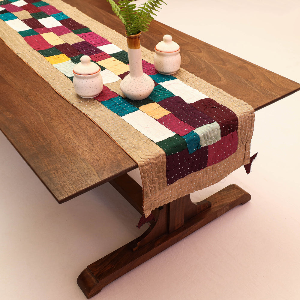 Kantha Patchwork table runner